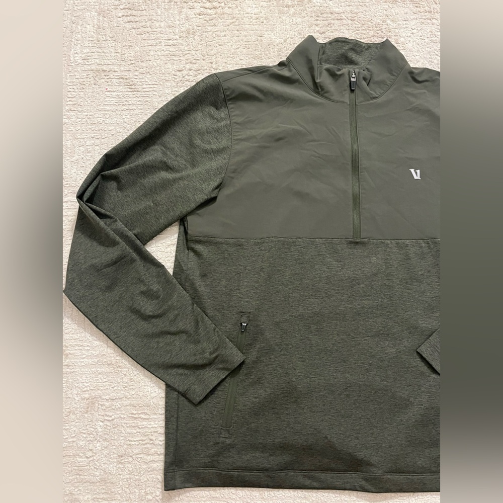 Men's Green Half-Zip Pullover Jacket
